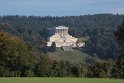 Die Walhalla - gesehen vom Parkplatz vor der Brücke an der Donau bei Donaustauf (von Straubing kommend)